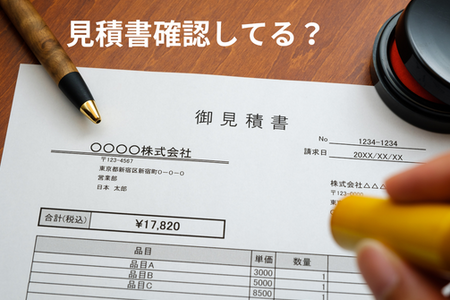 仕事をお願いする時は「見積」を確認！
